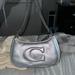 Coach Bags | Coach Teri Shoulder Bag Metallic With Signature Quilting With A Long Strap | Color: Silver | Size: Os
