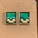 Disney Jewelry | Disney Gold Tone Green Earrings | Color: Gold/Green | Size: Os