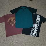 American Eagle Outfitters Shirts | American Eagle, Vans & Abercrombie & Fitch Men's Short Slleve Shirt Lot | Color: Blue/Red | Size: S