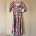 Lularoe Dresses | Lularoe Women's Multi Color Flower-Pattern Dress, New With Tags #5122 | Color: Green/Pink | Size: Xxs