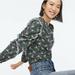 J. Crew Tops | J Crew Liberty Ruffle Sleeve Blouse Mixed Franklyn Floral Xxl | Color: Black/Green | Size: Xxl