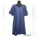 J. Crew Dresses | J Crew Lightweight Denim Blue Dress Flutter Sleeves Size Small | Color: Blue | Size: S