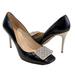 Kate Spade Shoes | Kate Spade Leather Stiletto High Heels With Crystal Rhinestone Toes | Color: Black/White | Size: 10