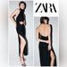 Zara Dresses | Long Halter Dress Zw Collection | Color: Black | Size: S