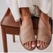 Free People Shoes | Free People 36 Mont Blanc Open Toe Flat Slip On Leather Sandal | Color: Brown | Size: 36eu