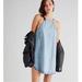 Free People Dresses | Free People Isabella Denim Tunic Mini Dress | Color: Blue/Silver | Size: M