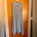 J. Crew Dresses | Jcrew Cotton High Low Sleeveless Striped Dress- Plus Size Xxl | Color: Blue/White | Size: Xxl