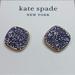 Kate Spade Jewelry | Kate Spade -Clay Pav Square Stud Earrings, Euc, Violet | Color: Gold/Purple | Size: Os