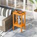 Polytrends Laguna All Weather Poly Outdoor Side Table Two Shelf/ 36 Orange
