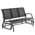 SYTHERS Outdoor Glider Bench for 3 3-Person Rocking Chair Gliding Chair for Garden Patio Maximum Load 660 lbs