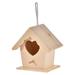 Wooden Bird House for Outside Small Outdoor Garden Bird Nesting Box Handmade Birdhouse with Hole and Perch for Bluebird