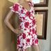 Free People Dresses | Free People Women’s Hawaiian Print Ruffle Red Floral Wrap Dress Sz S | Color: Red/White | Size: S