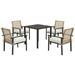 Outsunny Outdoor Patio Dining Set Chairs & Table Beige