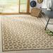 Linden Collection Area Rug - 6 7 Square Beige & Cream Geometric Design Non-Shedding & Easy Care Indoor/Outdoor & Washable-Ideal For Patio Backyard Mudroom (LND127D)