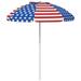 SYTHERS 6.7 Beach Umbrella 45-Degree Tiltable Canopy UPF 40+UV Protection Heavy Duty High Wind Beach Umbrella for Patio Garden Beach Pool