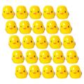 Mini Ornament Small Ducks Statue 25 Pcs Little Yellow Christmas Decorations Garden Tiny