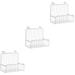 White 3 PCS Decor Storage Baskets under Pantry Wall Hanging The Bed Accessories Student