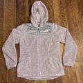 The North Face Jackets & Coats | Girls The Northface Full Zip Hoodie Jacket Nf0a34tk Gray Pink Size Large 14/16 | Color: Gray | Size: 14g