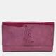 YVES SAINT LAURENT Purple Patent Leather Belle De Jour Flap Clutch