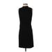 1.State Casual Dress - Sheath Mock Sleeveless: Black Print Dresses - Women's Size Small