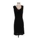 Theory Casual Dress - Sheath Cowl Neck Sleeveless: Black Print Dresses - Women's Size Small