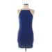 Forever 21 Casual Dress - Bodycon: Blue Solid Dresses - Women's Size Medium