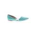 J.Crew Factory Store Flats: Teal Print Shoes - Women's Size 6