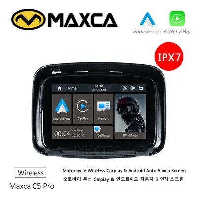 Maxca C5 Pro-Autoradio Android Sans Fil Écran Étanche Navigation Limitation Lecteur Moto