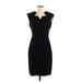 Tahari by ASL Cocktail Dress - Sheath V-Neck Sleeveless: Black Print Dresses - Women's Size 4