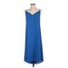 Babaton Casual Dress - A-Line: Blue Solid Dresses - Women's Size Small