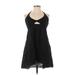 Zara Casual Dress - Mini Halter Sleeveless: Black Print Dresses - Women's Size X-Small