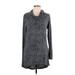 Cuddl Duds Casual Dress: Gray Dresses - Women's Size Large