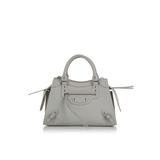 Balenciaga Leather Satchel: Gray Bags