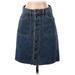 Old Navy Denim Skirt: Blue Print Bottoms - Women's Size 2