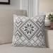 The Holiday Aisle® Snowflake Outdoor Throw Pillow Polyester/Polyfill blend in White | 16 H x 16 W x 4 D in | Wayfair THDA2107 41977677