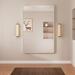Latitude Run® Tyro Bathroom Decorative Home Decor Corner Hangs Accent Mirror Metal in White | 60" x 40" | Wayfair FE0EED9977D14325827C289F2583DFBC