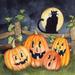 The Holiday Aisle® Haunting Halloween Night I No Border by Kathleen Parr McKenna - Wrapped Canvas Painting Paper | 30" H x 30" W | Wayfair