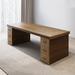Loon Peak® Jalill Rectangle Writing Desk Wood in Brown/Green | 29.53 H x 86.61 W x 35.43 D in | Wayfair 03CD2100DB164BC7819455CDEA637843
