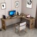 Loon Peak® Geiss Desk & Chair Set Office Set Wood in Brown/Green | 29.53 H x 62.99 W x 47.24 D in | Wayfair B5CFB35E49B04715851DA3952597452C