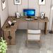 Hokku Designs Bowline Configurable Rectangle Desk & Chair Set Office Set w/ Chair Wood in Brown/Green | 29.53 H x 70.87 W x 62.99 D in | Wayfair