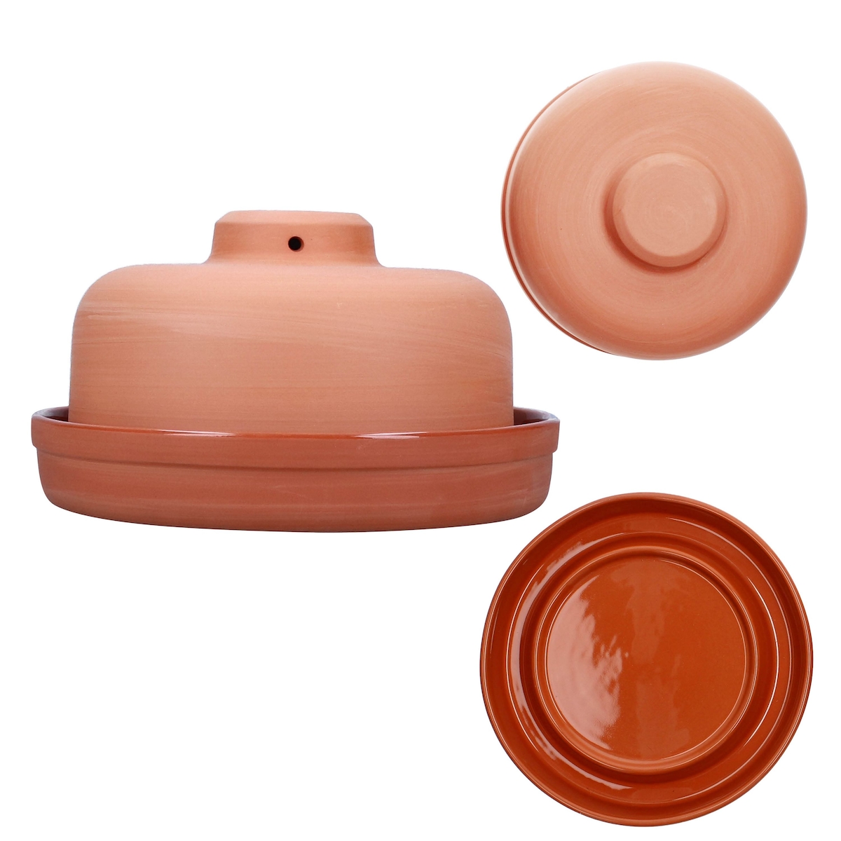 TERRA Butterdose mit Deckel rund aus Terrakotta - 1955 Image