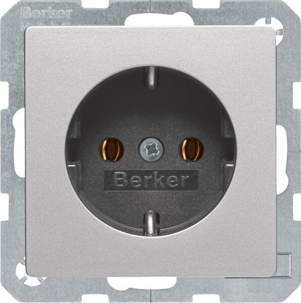 Berker SCHUKO-Steckdose alu/lack 47436084 Image