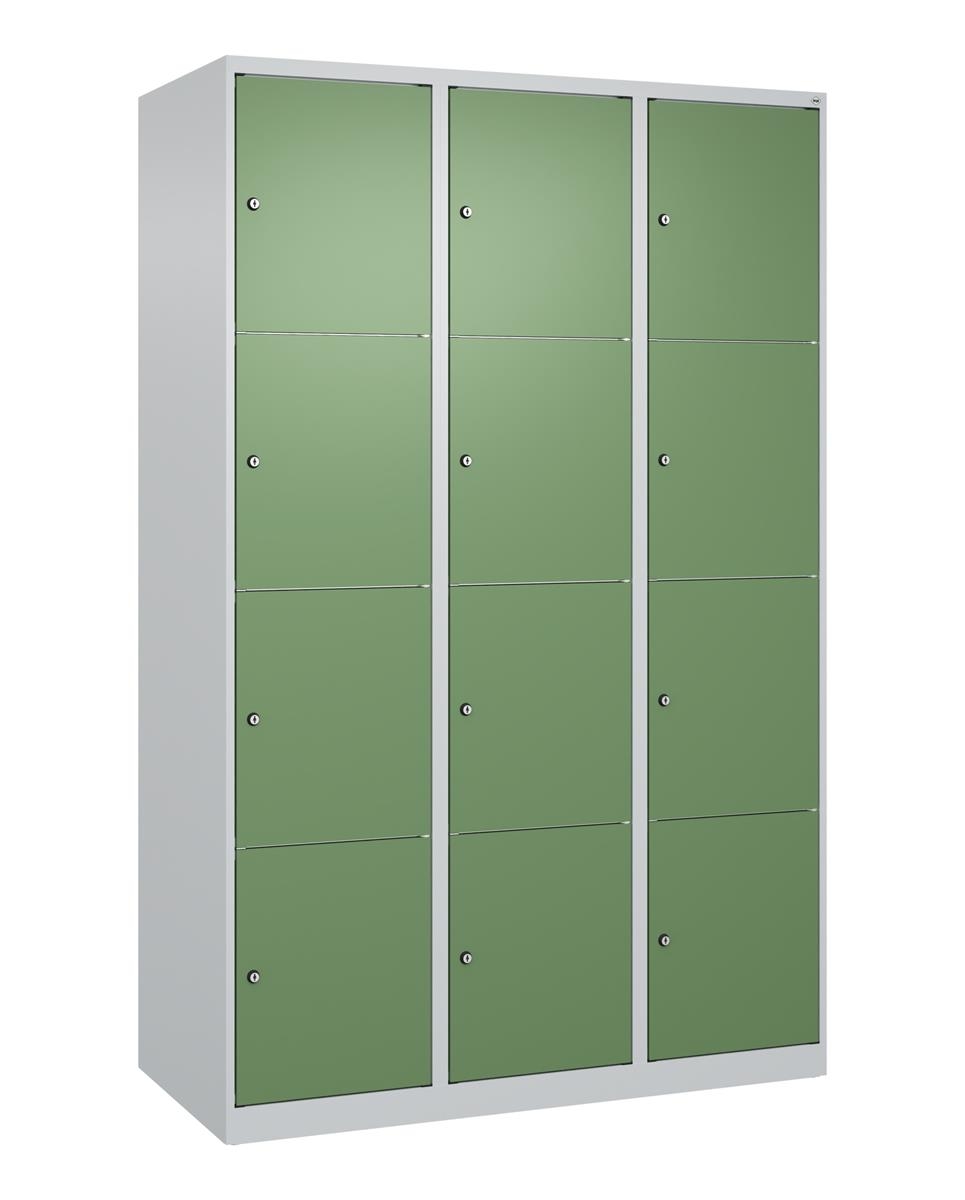 C+P Schließfachschrank Classic PLUS, 3 Abteile, 1850x1200x500mm, 7035/6011 Image