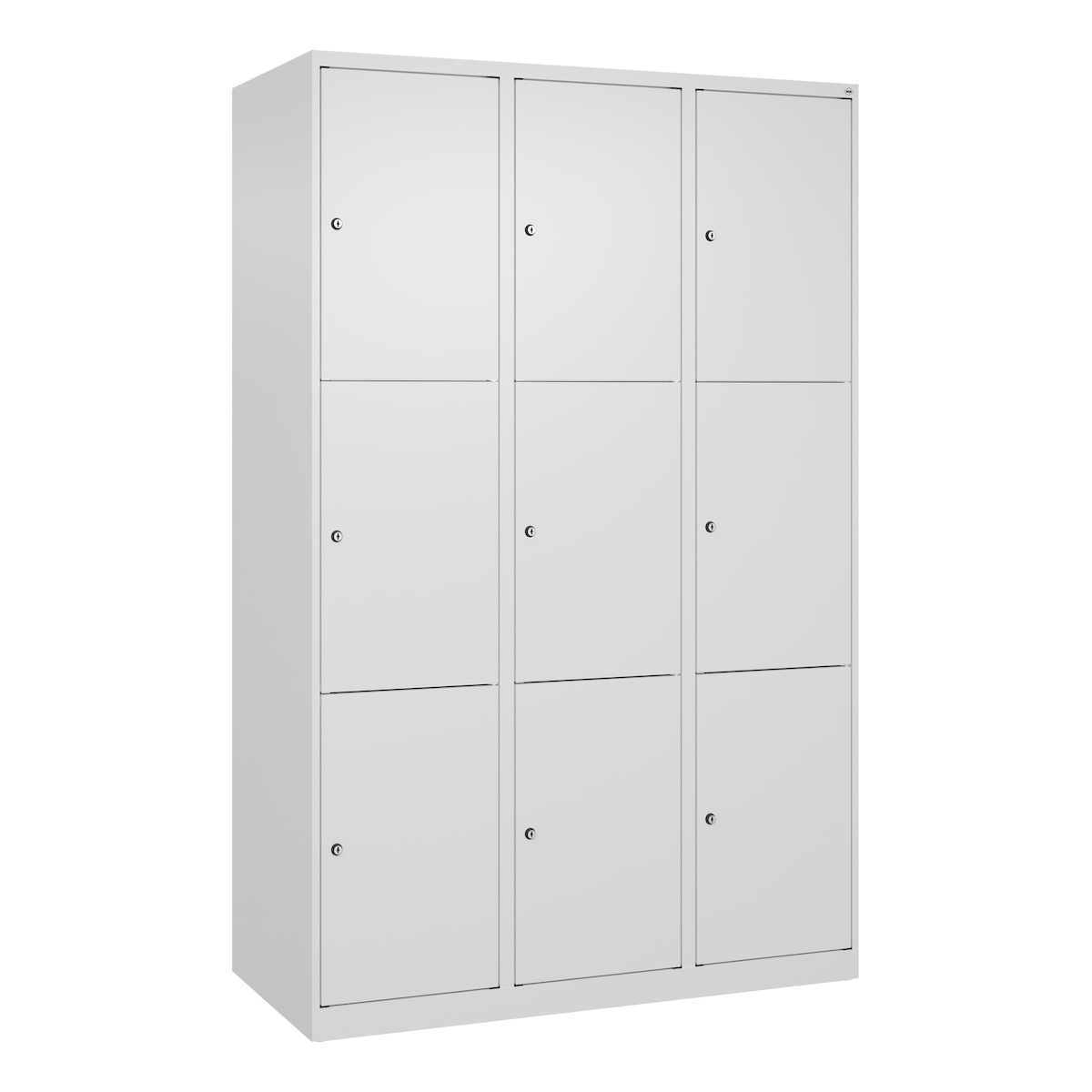 C+P Schließfachschrank Classic PLUS, 3 Abteile, 1850x1200x500mm, 9016/9016 Image