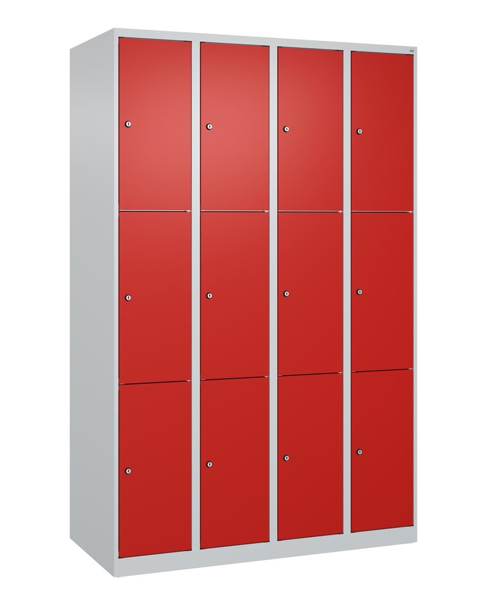 C+P Schließfachschrank Classic PLUS, 4 Abteile, 1850x1200x500mm, 7035/3020 Image