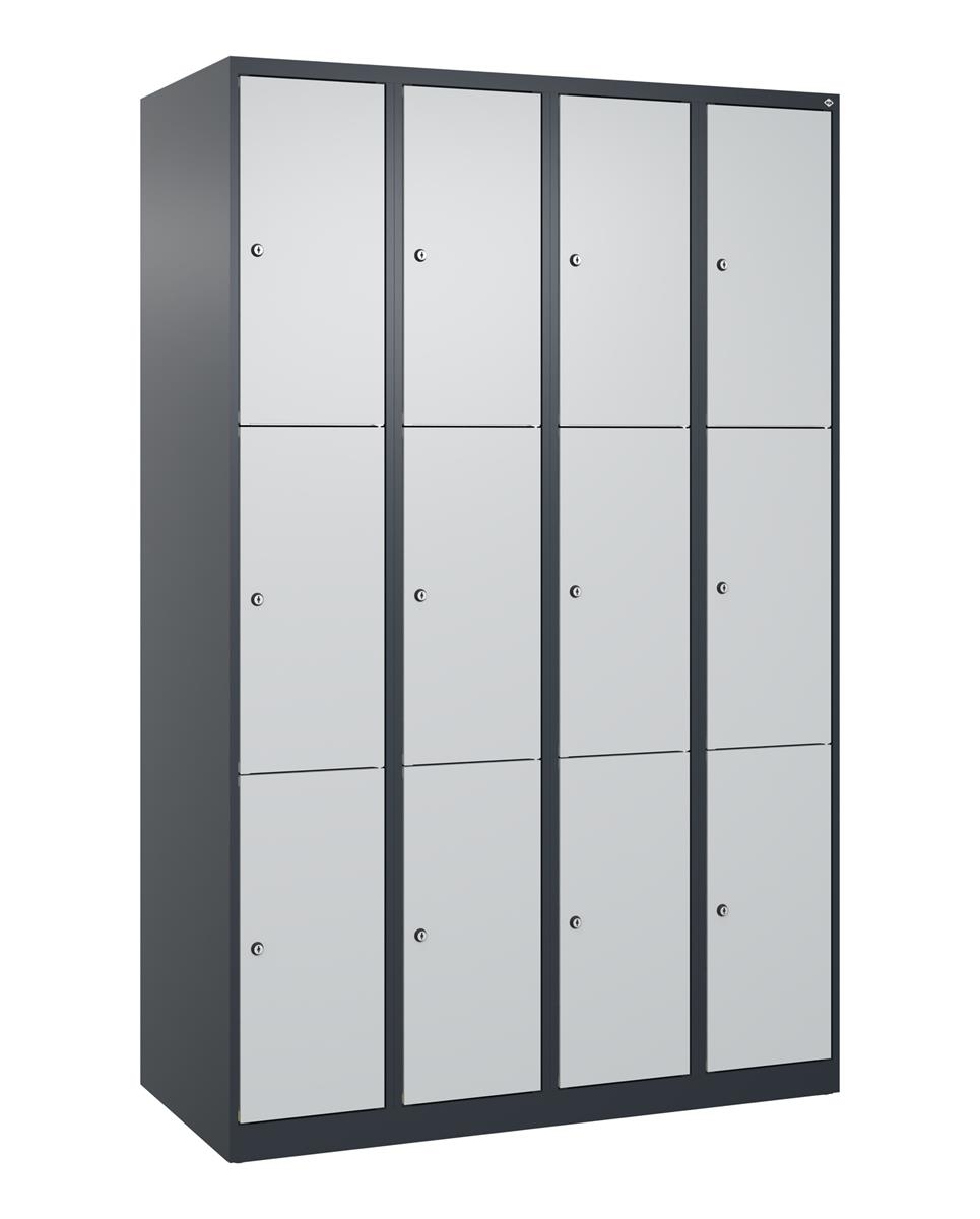 C+P Schließfachschrank Classic PLUS, 4 Abteile, 1850x1200x500mm, 7016/7035 Image