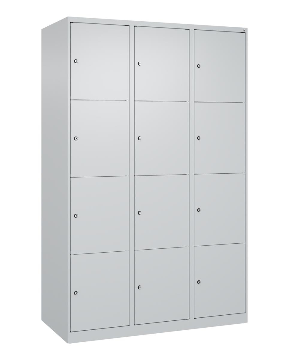 C+P Schließfachschrank Classic PLUS, 3 Abteile, 1850x1200x500mm, 7035/7035 Image