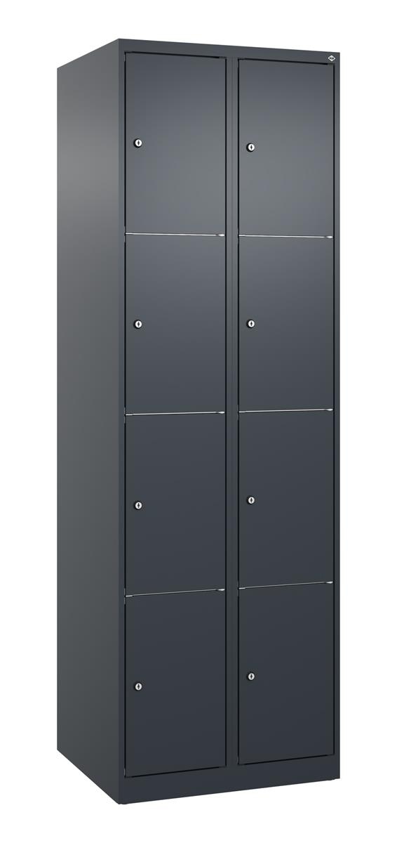 C+P Schließfachschrank Classic PLUS, 2 Abteile, 1850x600x500mm, 7016/7016 Image