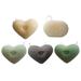 5pcs Loving Heart Facial Sponge Konjac Sponge Face Cleansing Sensitive Skin Body Massage Tools ((Black Beige Light Green Green