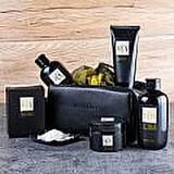 Luxury Mens Bath & Body Gift Set with Toiletry Bag and 7 Piece Grooming Dopp Kit